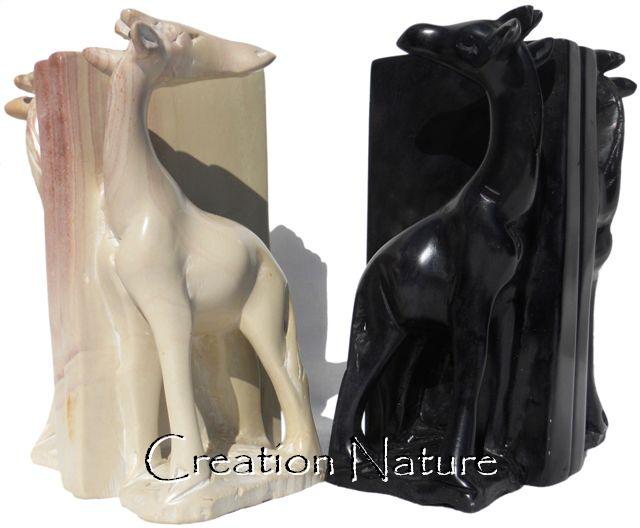 70626B Serre-livres girafe noir 15 cm